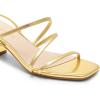 DREAM PAIRS Womens Block Heels 2 inch Strappy Square Toe Dressy Chunky Low Heeled Sandals for Party Wedding Evening(Gold-metallic)
