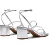 DREAM PAIRS Womens Block Heels 2 inch Strappy Square Toe Dressy Chunky Low Heeled Sandals for Party Wedding Evening(Silver-metallic)