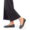 DREAM PAIRS Women’s Comfortable Ballet Dressy Work Flats, Round Toe Slip on Office Shoes(Dark Grey-pu)