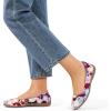 DREAM PAIRS Women’s Comfortable Ballet Dressy Work Flats, Round Toe Slip on Office Shoes(Floral)