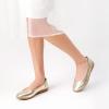 DREAM PAIRS Women’s Comfortable Ballet Dressy Work Flats, Round Toe Slip on Office Shoes(Gold)