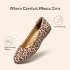 DREAM PAIRS Women’s Comfortable Ballet Dressy Work Flats, Round Toe Slip on Office Shoes(Leopard)