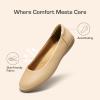 DREAM PAIRS Women’s Comfortable Ballet Dressy Work Flats, Round Toe Slip on Office Shoes(Nude)