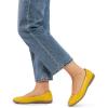DREAM PAIRS Women’s Comfortable Ballet Dressy Work Flats, Round Toe Slip on Office Shoes(Yellow-pu)
