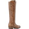 DREAM PAIRS Womens Cowboy Boots Comfortable Cowgirl Knee High Boots Pull On Side Zipper Chunky Heel Embroidered Western Boots(Brown)