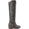 DREAM PAIRS Womens Cowboy Boots Comfortable Cowgirl Knee High Boots Pull On Side Zipper Chunky Heel Embroidered Western Boots(Dark Brown)