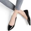 DREAM PAIRS Women’s Dress Pointed Toe Flats Ballet Comfort Soft Slip On Casual Flat Shoes for Work Office Business(Black/Pat)