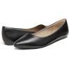 DREAM PAIRS Women’s Dress Pointed Toe Flats Ballet Comfort Soft Slip On Casual Flat Shoes for Work Office Business(Black/Pu)