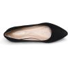 DREAM PAIRS Women’s Dress Pointed Toe Flats Ballet Comfort Soft Slip On Casual Flat Shoes for Work Office Business(Black/Suede)