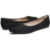 DREAM PAIRS Women’s Dress Pointed Toe Flats Ballet Comfort Soft Slip On Casual Flat Shoes for Work Office Business(Black/Suede)