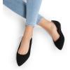 DREAM PAIRS Women’s Dress Pointed Toe Flats Ballet Comfort Soft Slip On Casual Flat Shoes for Work Office Business(Black-nubuck)