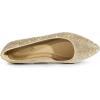 DREAM PAIRS Women’s Dress Pointed Toe Flats Ballet Comfort Soft Slip On Casual Flat Shoes for Work Office Business(Gold-rhinestone)