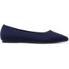 DREAM PAIRS Women’s Dress Pointed Toe Flats Ballet Comfort Soft Slip On Casual Flat Shoes for Work Office Business(Navy-knit)