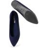 DREAM PAIRS Women’s Dress Pointed Toe Flats Ballet Comfort Soft Slip On Casual Flat Shoes for Work Office Business(Navy-knit)