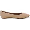 DREAM PAIRS Women’s Dress Pointed Toe Flats Ballet Comfort Soft Slip On Casual Flat Shoes for Work Office Business(Nude/Suede)