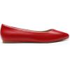 DREAM PAIRS Women’s Dress Pointed Toe Flats Ballet Comfort Soft Slip On Casual Flat Shoes for Work Office Business(Red-pu)