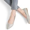 DREAM PAIRS Women’s Dress Pointed Toe Flats Ballet Comfort Soft Slip On Casual Flat Shoes for Work Office Business(Silver/Glitter)