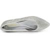 DREAM PAIRS Women’s Dress Pointed Toe Flats Ballet Comfort Soft Slip On Casual Flat Shoes for Work Office Business(Silver-rhinestone)