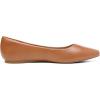 DREAM PAIRS Women’s Dress Pointed Toe Flats Ballet Comfort Soft Slip On Casual Flat Shoes for Work Office Business(Tan/Pu)