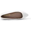 DREAM PAIRS Women’s Dress Pointed Toe Flats Ballet Comfort Soft Slip On Casual Flat Shoes for Work Office Business(White/Pu)