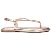 DREAM PAIRS Women’s Flat Sandals Fashion Rhinestone Flat Sandals with Ankle Strap for Summers Dress Casual(Champagne)