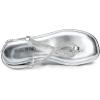 DREAM PAIRS Women’s Flat Sandals Fashion Rhinestone Flat Sandals with Ankle Strap for Summers Dress Casual(Silver)