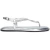 DREAM PAIRS Women’s Flat Sandals Fashion Rhinestone Flat Sandals with Ankle Strap for Summers Dress Casual(Silver)