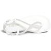 DREAM PAIRS Women’s Flat Sandals Fashion Rhinestone Flat Sandals with Ankle Strap for Summers Dress Casual(White)