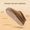 DREAM PAIRS Women’s Fuzzy Cozy Slippers Genuine Suede Indoor Outdoor Fluffy Home Comfy Winter Slip On Cute Warm Memory Foam Furry Shoes FuzzyEasy(Chestnut)