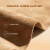 DREAM PAIRS Women’s Fuzzy Cozy Slippers Genuine Suede Indoor Outdoor Fluffy Home Comfy Winter Slip On Cute Warm Memory Foam Furry Shoes FuzzyEasy(Chestnut)
