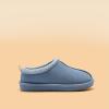 DREAM PAIRS Women’s Fuzzy Cozy Slippers Genuine Suede Indoor Outdoor Fluffy Home Comfy Winter Slip On Cute Warm Memory Foam Furry Shoes FuzzyEasy(Dark Blue)
