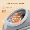 DREAM PAIRS Women’s Fuzzy Cozy Slippers Genuine Suede Indoor Outdoor Fluffy Home Comfy Winter Slip On Cute Warm Memory Foam Furry Shoes FuzzyEasy(Light Blue)