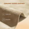 DREAM PAIRS Women’s Fuzzy Cozy Slippers Genuine Suede Indoor Outdoor Fluffy Home Comfy Winter Slip On Cute Warm Memory Foam Furry Shoes FuzzyEasy(Nude)