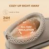 DREAM PAIRS Women’s Fuzzy Cozy Slippers Genuine Suede Indoor Outdoor Fluffy Home Comfy Winter Slip On Cute Warm Memory Foam Furry Shoes FuzzyEasy(Sand)