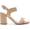 DREAM PAIRS Women’s High Chunky Heels Square Toe Block Ankle Strap Dress Comfort Sandals(Nude)
