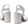 DREAM PAIRS Women’s High Chunky Heels Square Toe Block Ankle Strap Dress Comfort Sandals(Silver-glitter)