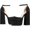 DREAM PAIRS Women’s High Chunky Platform Closed Toe Block Heels Square Toe Ankle Strap Dress Wedding Party Pumps Shoes Aurelia(Black-rhinestone)