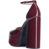 DREAM PAIRS Women’s High Chunky Platform Closed Toe Block Heels Square Toe Ankle Strap Dress Wedding Party Pumps Shoes Aurelia(Burgundy)