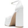 DREAM PAIRS Women’s High Chunky Platform Closed Toe Block Heels Square Toe Ankle Strap Dress Wedding Party Pumps Shoes Aurelia(White)