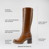 DREAM PAIRS Women’s Knee High Boots Chunky Platform Heel Round Toe Boots for Women Side Zipper Stylish Comfortable Tall Boots(Brown)