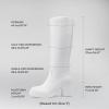 DREAM PAIRS Women’s Knee High Boots Chunky Platform Heel Round Toe Boots for Women Side Zipper Stylish Comfortable Tall Boots(White)