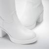 DREAM PAIRS Women’s Knee High Boots Chunky Platform Heel Round Toe Boots for Women Side Zipper Stylish Comfortable Tall Boots(White)