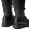 DREAM PAIRS Women’s Knee High Boots Combat Boots Adjustable Straps Lace Up Buckles Chunky Low Heel Fall Booties with Side Zipper to Put on and off(Black)
