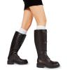 DREAM PAIRS Women’s Knee High Boots Combat Boots Adjustable Straps Lace Up Buckles Chunky Low Heel Fall Booties with Side Zipper to Put on and off(Dark Brown)