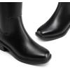 DREAM PAIRS Women’s Knee High Boots Square Toe Low Block Heel Casual Comfort Riding Long Boots with Side Zipper(Black)