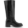 DREAM PAIRS Womens Knee High Boots Square Toe Platform Chunky Block Heel Banana Campus Boots for Women Comfortable Low Heel Side Zipper Womens Riding Tall Boots(Black)