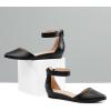 DREAM PAIRS Women’s Low Wedge Ankle Strap Dress Flats Shoes(Black/Pu)