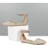 DREAM PAIRS Women’s Low Wedge Ankle Strap Dress Flats Shoes(Gold/Glitter)