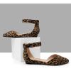 DREAM PAIRS Women’s Low Wedge Ankle Strap Dress Flats Shoes(Leopard-suede)
