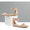 DREAM PAIRS Women’s Low Wedge Ankle Strap Dress Flats Shoes(Nude/Nubuck)